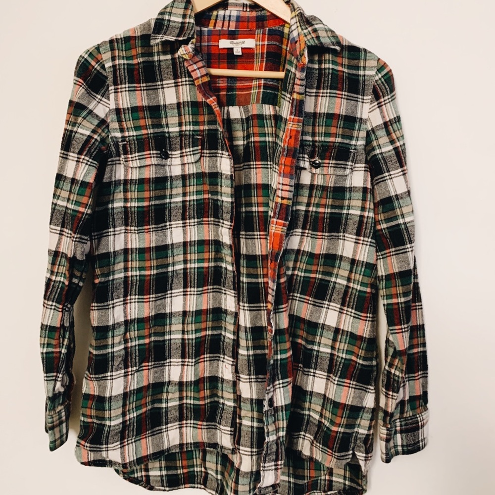 Madewell plaid flannel button down